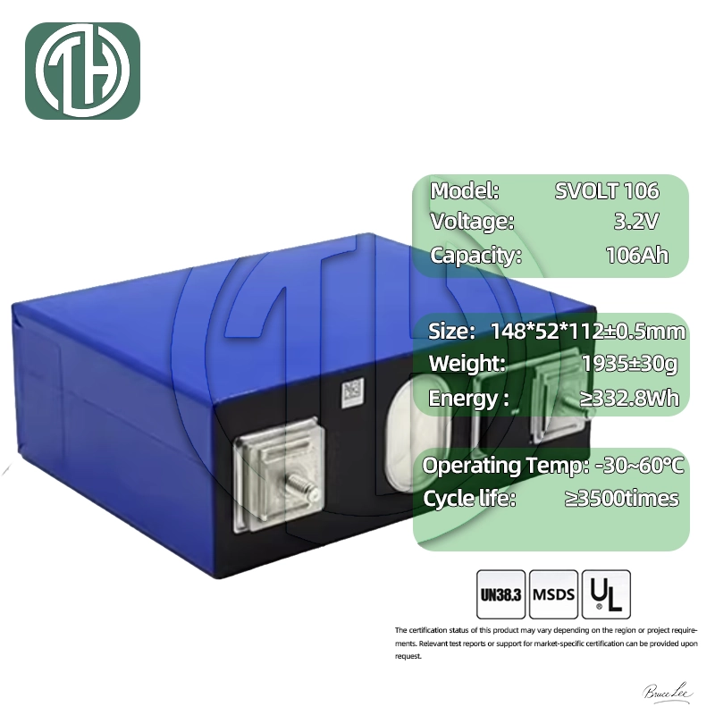 SVOLT 106Ah LiFePO₄ Prismatic Cell Dimensions