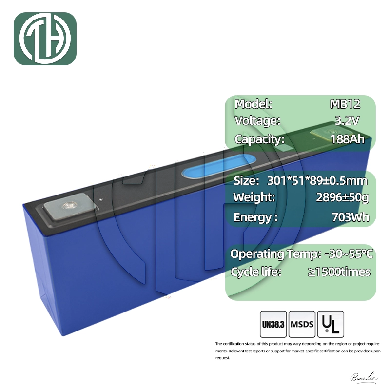 M12 188Ah Prismatic Cell Dimensions