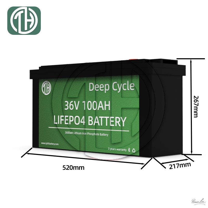 36V 100Ah Marine Battery Dimension Reference