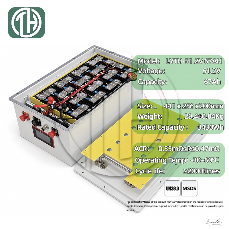 51.2V 67Ah LiFePO4 battery pack specifications