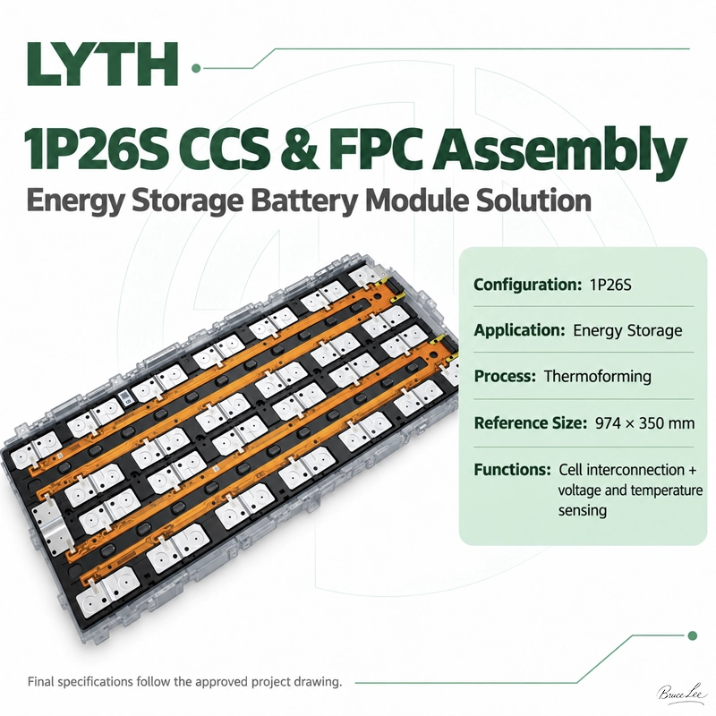 LYTH 1P26S CCS and FPC reference dimensions of 974 by 350 mm