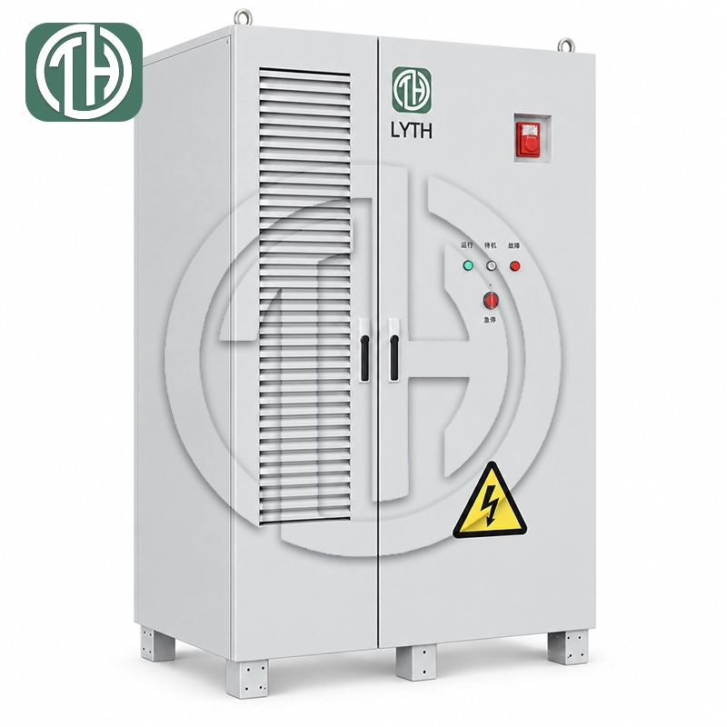 LYTH 261 kWh energy storage cabinet right-angle view